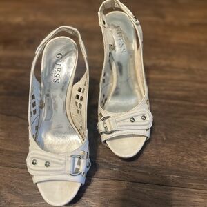 Guess White Elegant Heels